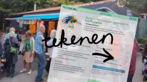 petities voor parknest tekenen